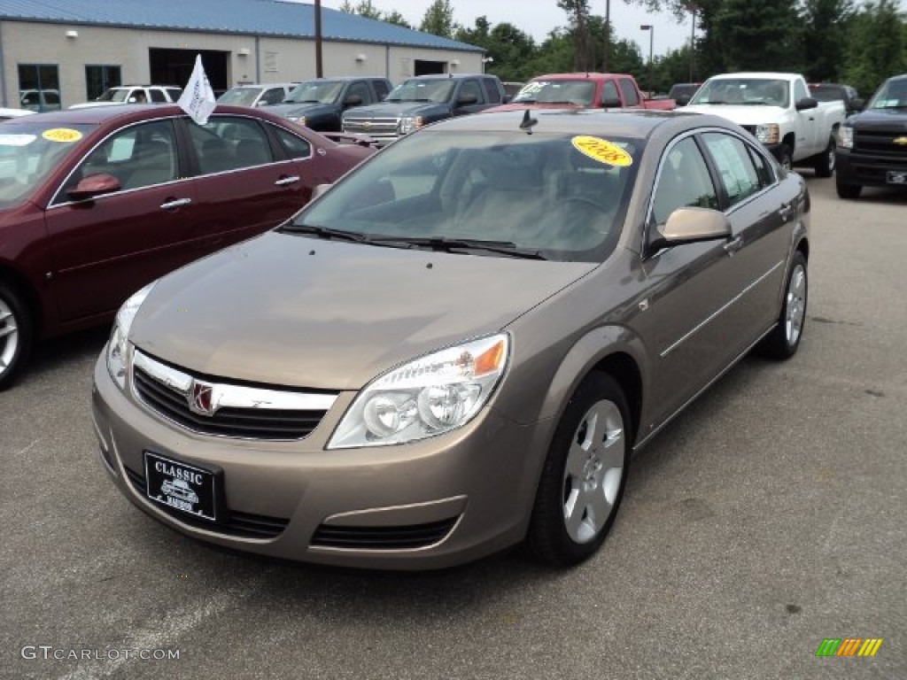2008 Aura XE - Bronzed Pewter / Tan photo #1
