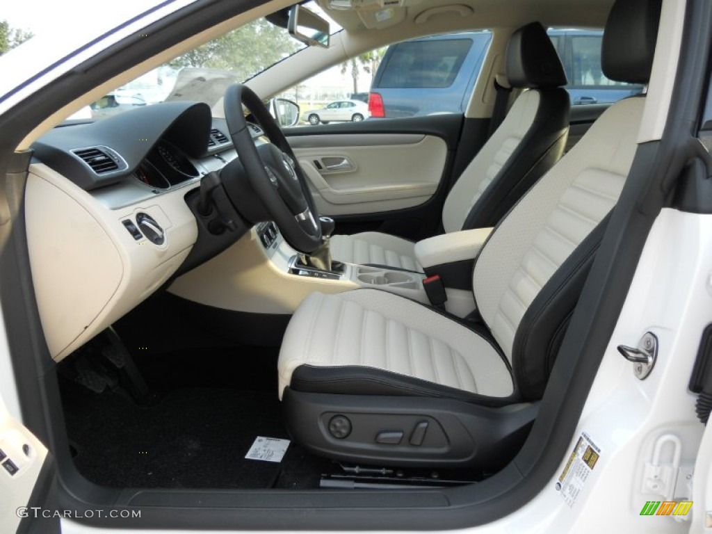 Black/Cornsilk Beige Interior 2012 Volkswagen CC Sport Photo #50812164