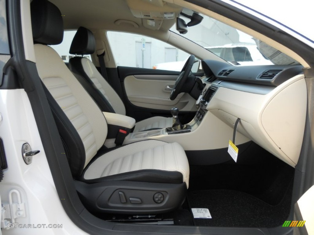 Black/Cornsilk Beige Interior 2012 Volkswagen CC Sport Photo #50812191