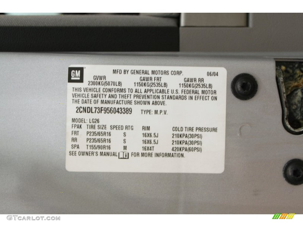 2005 Equinox LT AWD - Galaxy Silver Metallic / Light Gray photo #18