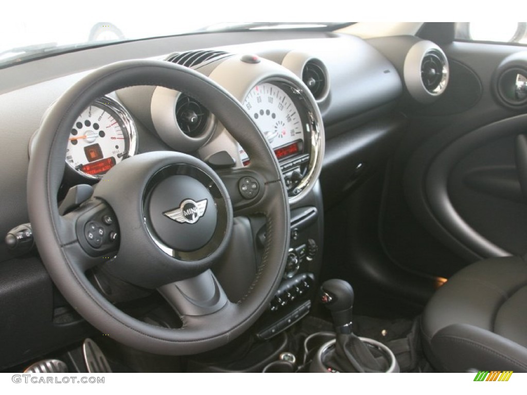 2011 Mini Cooper S Countryman All4 AWD Carbon Black Steering Wheel Photo #50814939