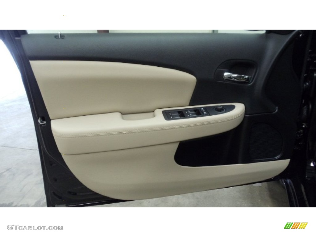 2011 Chrysler 200 Limited Black/Light Frost Beige Door Panel Photo #50815083