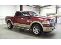 2011 Deep Cherry Red Crystal Pearl Dodge Ram 1500 Laramie Longhorn Crew Cab 4x4  photo #3