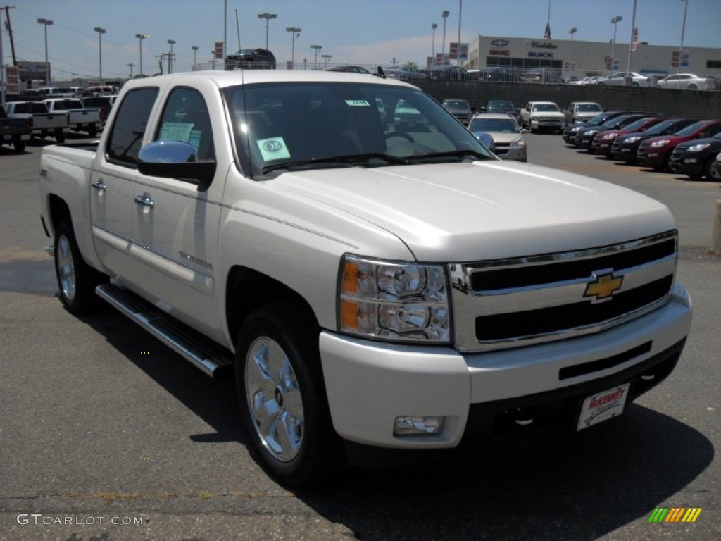 2011 Silverado 1500 LTZ Crew Cab 4x4 - White Diamond Tricoat / Ebony photo #5