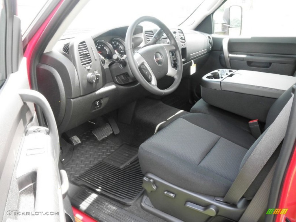 Ebony Interior 2011 GMC Sierra 2500HD SLE Extended Cab 4x4 Photo #50818806