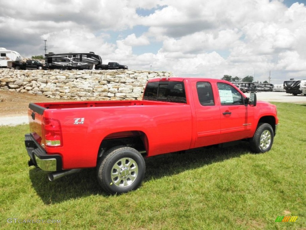 Fire Red 2011 GMC Sierra 2500HD SLE Extended Cab 4x4 Exterior Photo #50819019