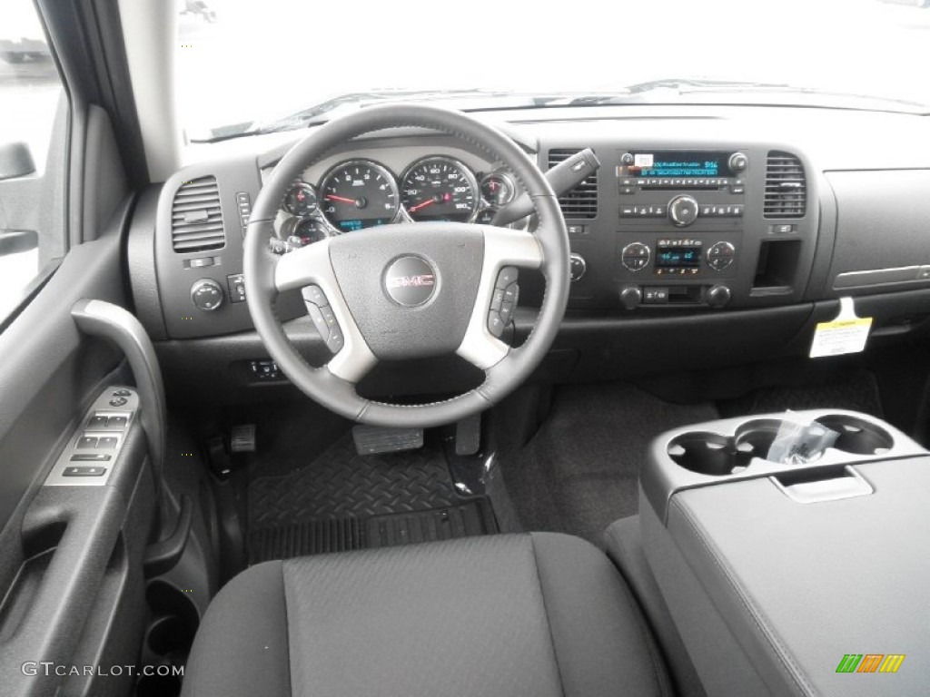 2011 GMC Sierra 2500HD SLE Extended Cab 4x4 Ebony Dashboard Photo #50819190