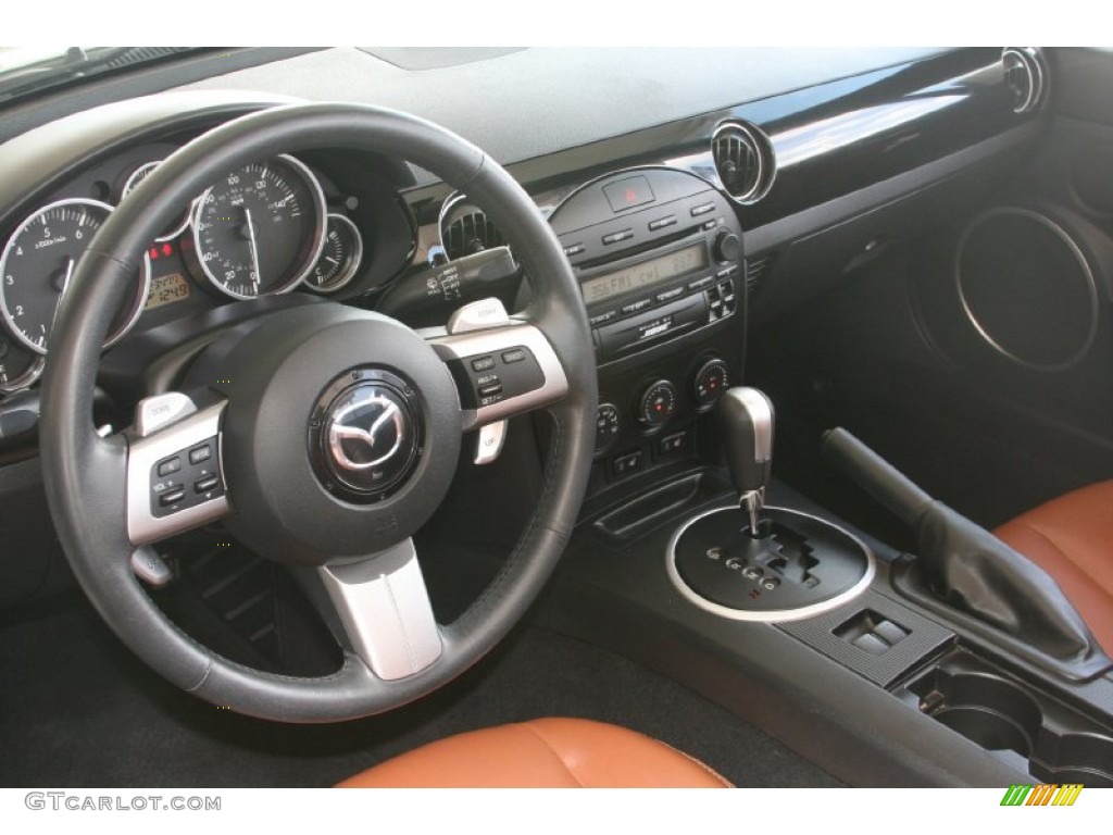 Saddle Brown Interior 2008 Mazda MX-5 Miata Grand Touring Roadster Photo #50819709