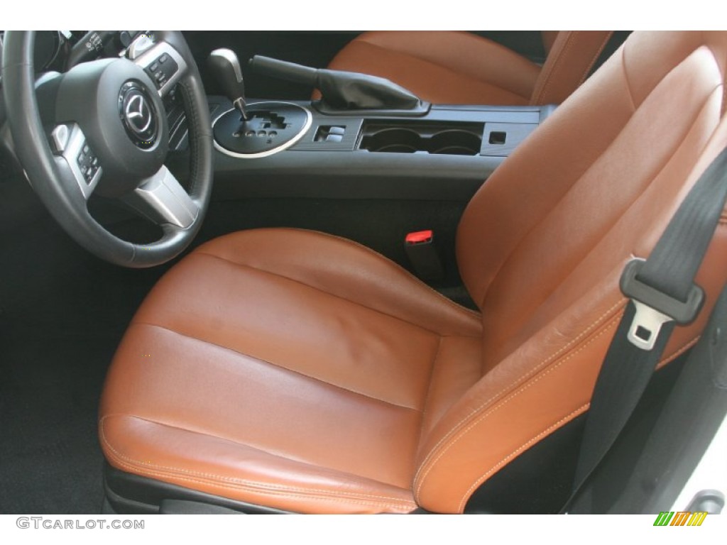 Saddle Brown Interior 2008 Mazda MX-5 Miata Grand Touring Roadster Photo #50819733