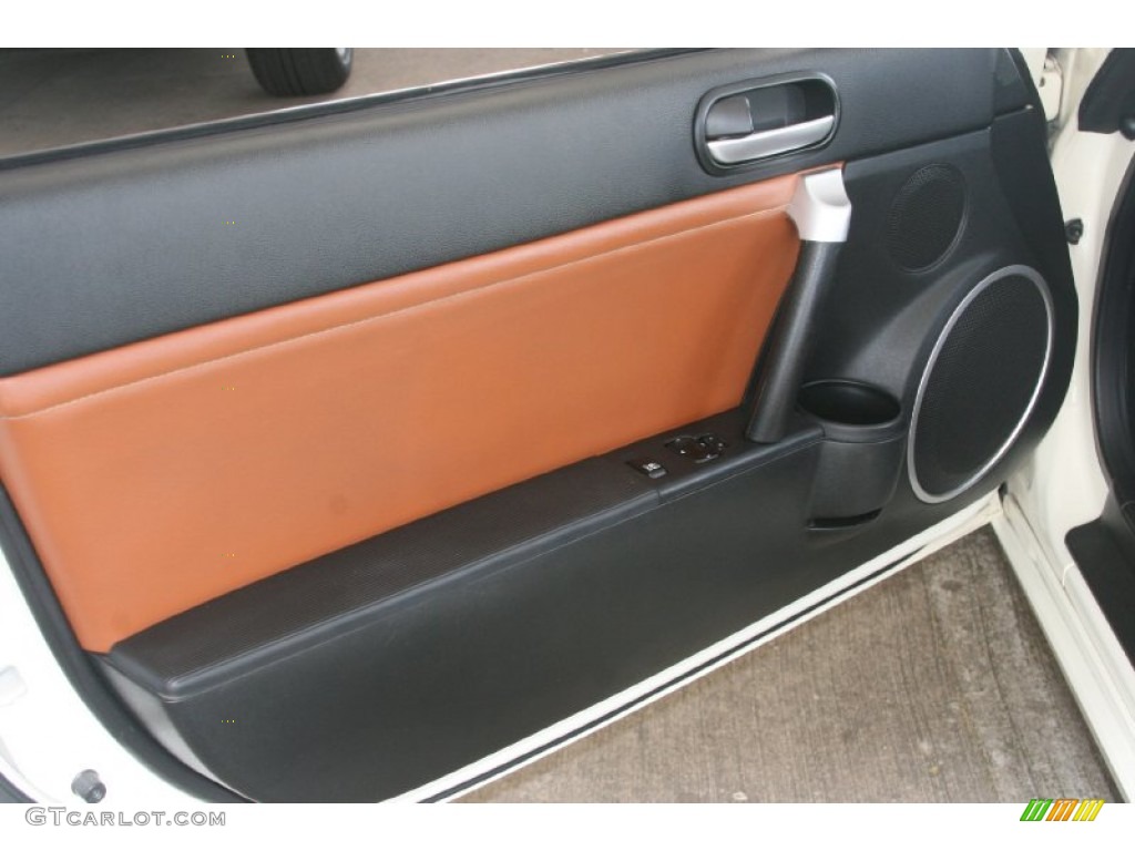 2008 Mazda MX-5 Miata Grand Touring Roadster Saddle Brown Door Panel Photo #50819742