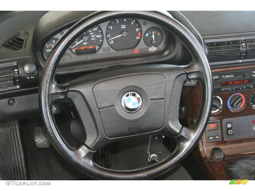 1997 BMW Z3 2.8 Roadster Black Steering Wheel Photo #50822790