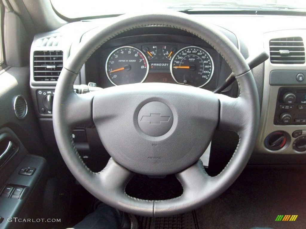 2011 Chevrolet Colorado LT Extended Cab Ebony Steering Wheel Photo #50824599