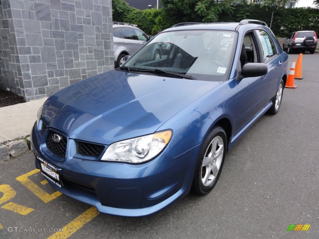 2007 Impreza 2.5i Wagon - Newport Blue Pearl / Anthracite Black photo #1