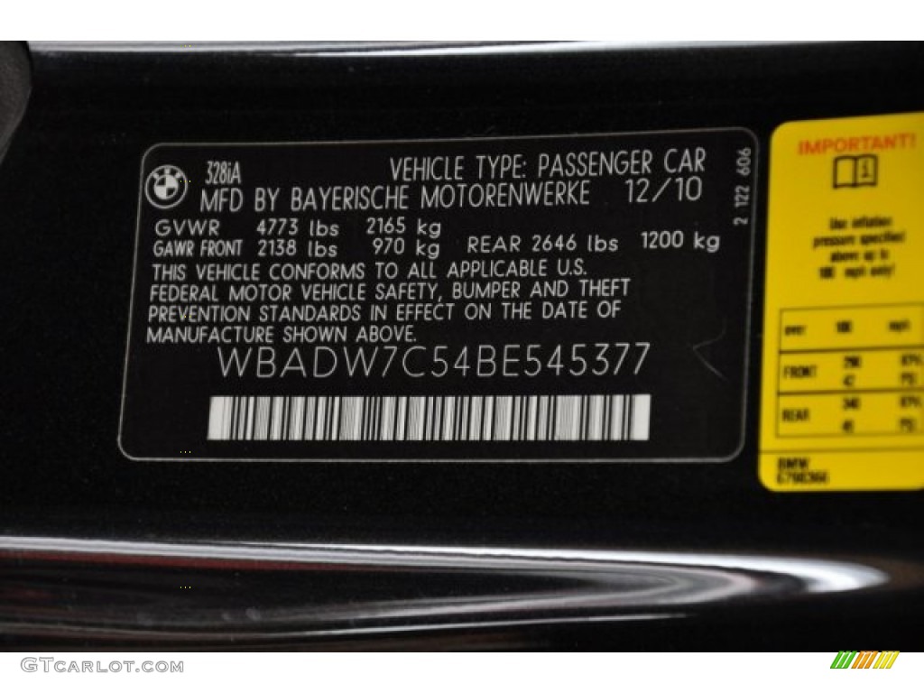 2011 3 Series 328i Convertible - Jet Black / Black photo #15