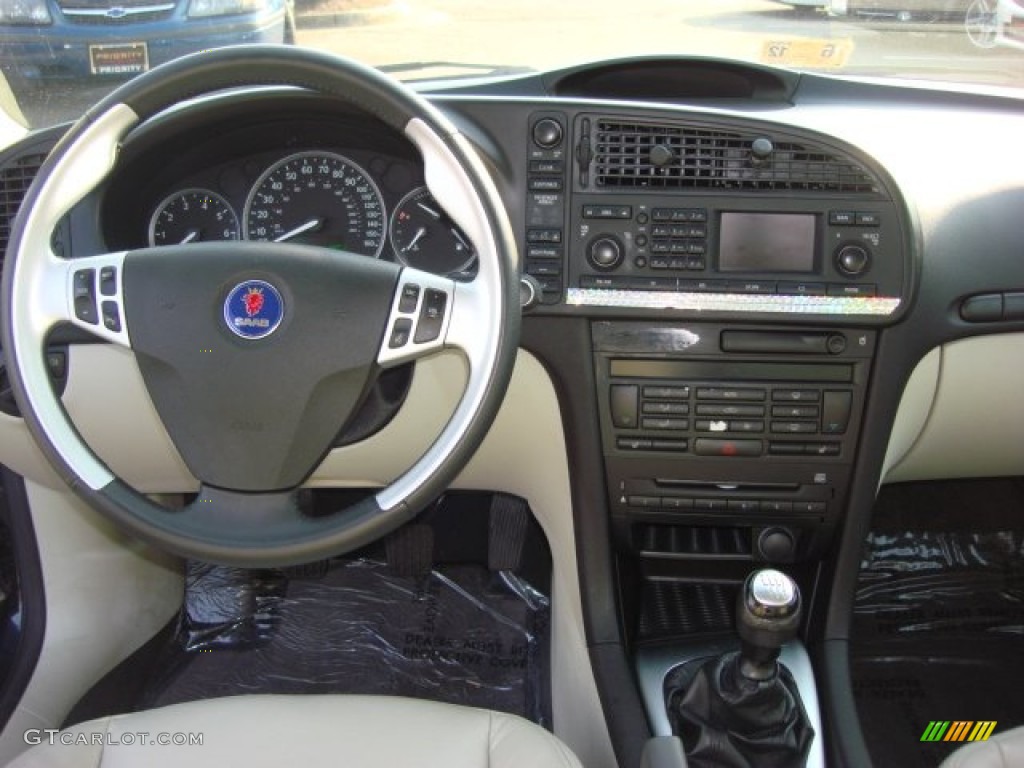 2006 Saab 9-3 Aero Sport Sedan Parchment Dashboard Photo #50828799