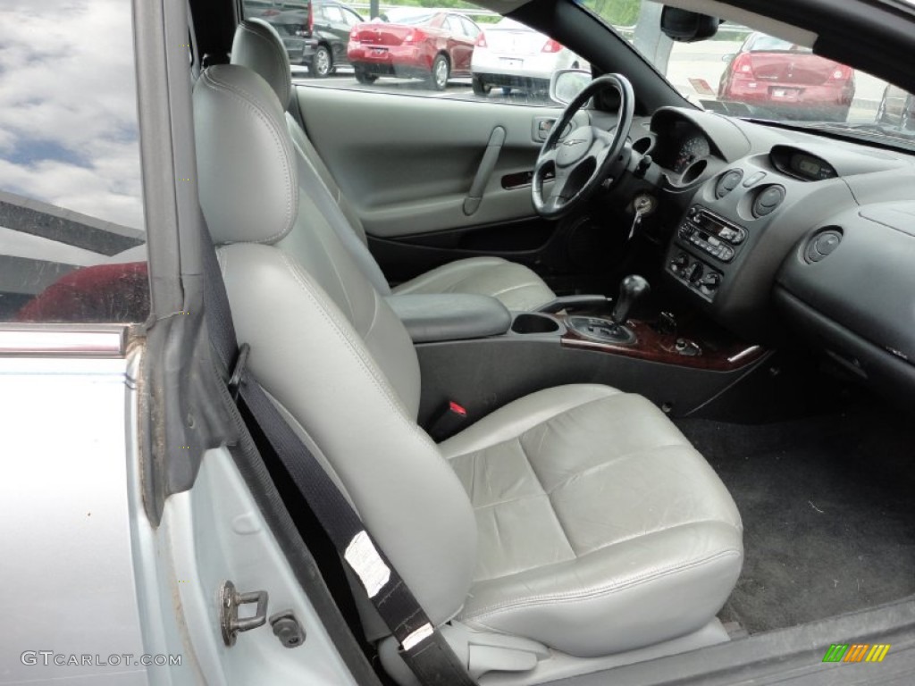 2001 Sebring LXi Coupe - Ice Silver Pearlcoat / Black/Light Gray photo #15