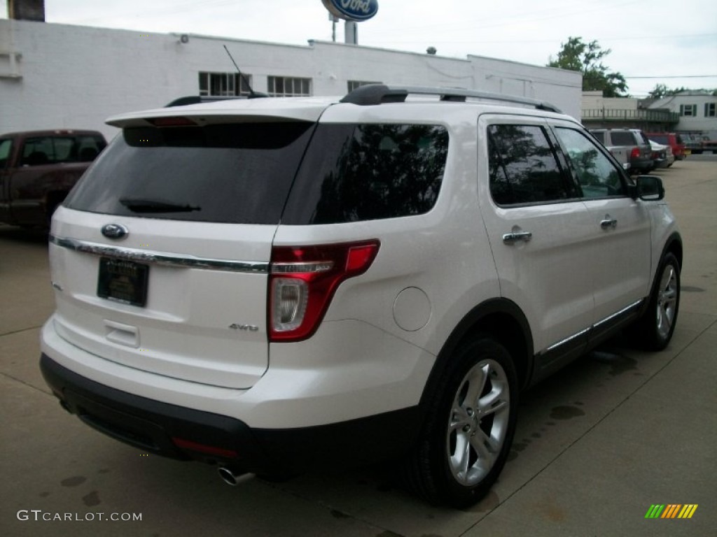 2011 Explorer Limited 4WD - White Platinum Tri-Coat / Medium Light Stone photo #5