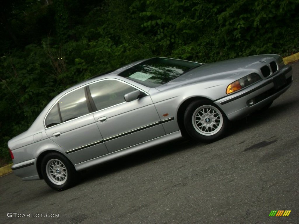 1998 5 Series 528i Sedan - Arctic Silver Metallic / Black photo #26