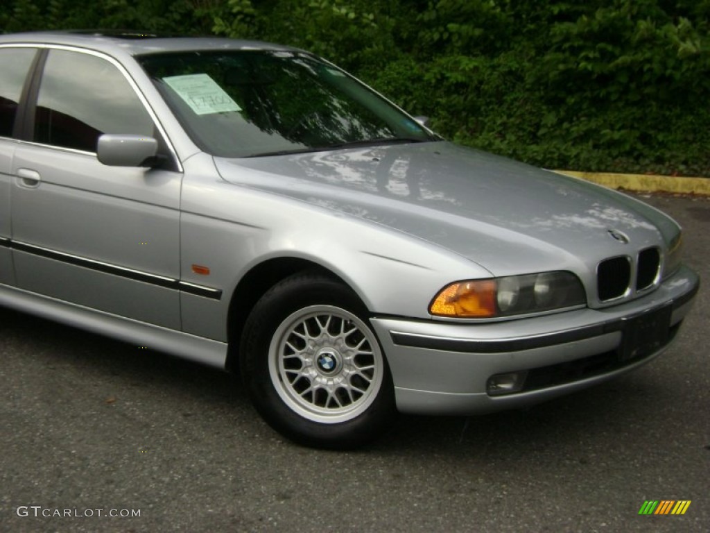 1998 5 Series 528i Sedan - Arctic Silver Metallic / Black photo #28