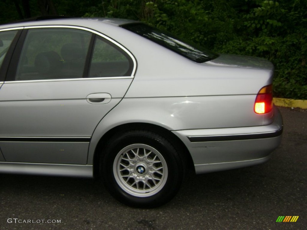 1998 5 Series 528i Sedan - Arctic Silver Metallic / Black photo #35