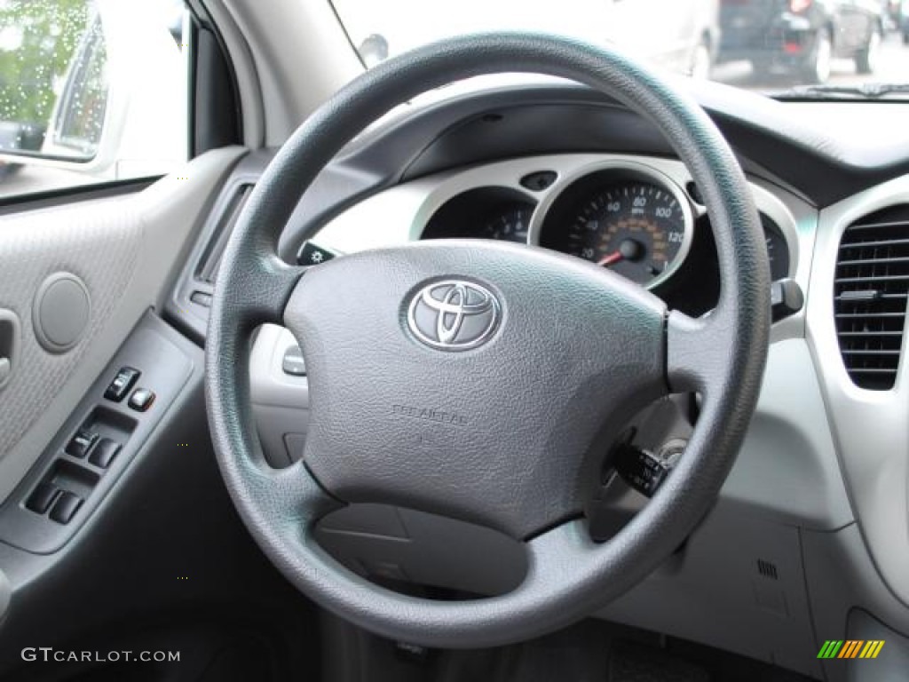 2005 Toyota Highlander 4WD Gray Steering Wheel Photo #50831478