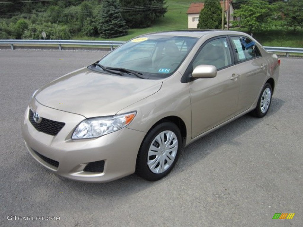 2009 Corolla XLE - Desert Sand Mica / Bisque photo #3