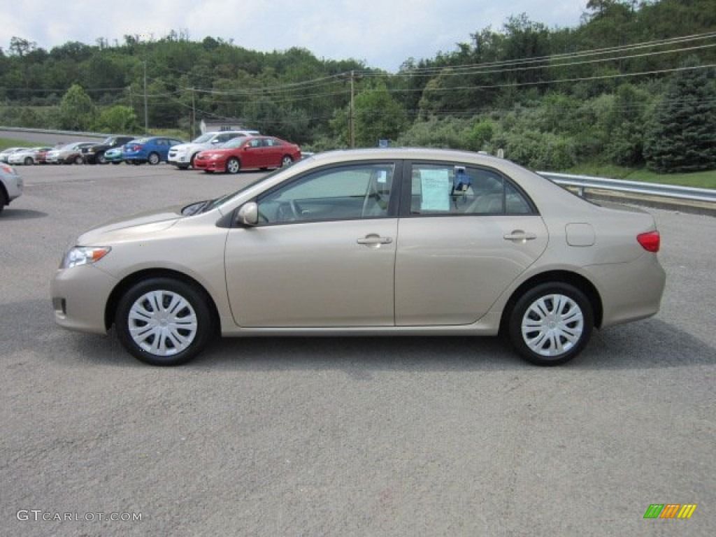 2009 Corolla XLE - Desert Sand Mica / Bisque photo #4