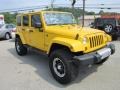 2011 Detonator Yellow Jeep Wrangler Unlimited Sahara 4x4  photo #7