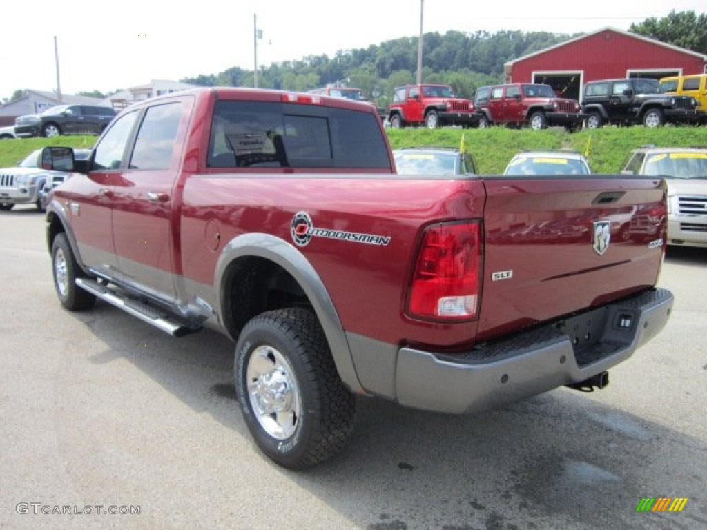 Inferno Red Crystal Pearl 2011 Dodge Ram 3500 HD SLT Outdoorsman Crew Cab 4x4 Exterior Photo #50836179