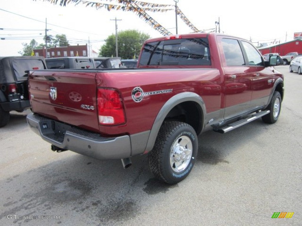 Inferno Red Crystal Pearl 2011 Dodge Ram 3500 HD SLT Outdoorsman Crew Cab 4x4 Exterior Photo #50836203
