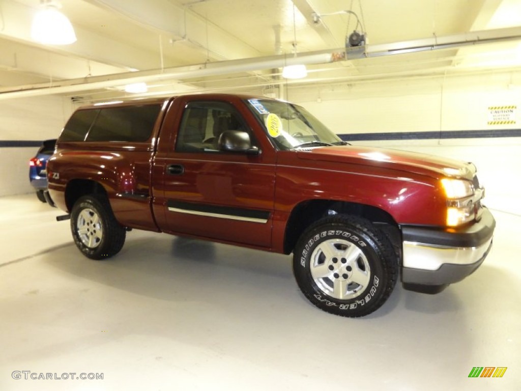 2005 Silverado 1500 Z71 Regular Cab 4x4 - Sport Red Metallic / Dark Charcoal photo #6