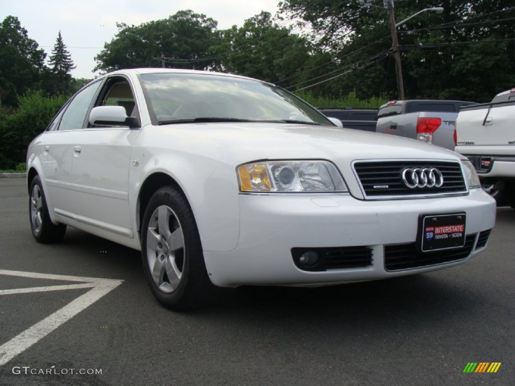 2002 A6 3.0 quattro Sedan - Polar White / Beige photo #3