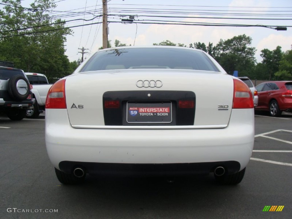 2002 A6 3.0 quattro Sedan - Polar White / Beige photo #5