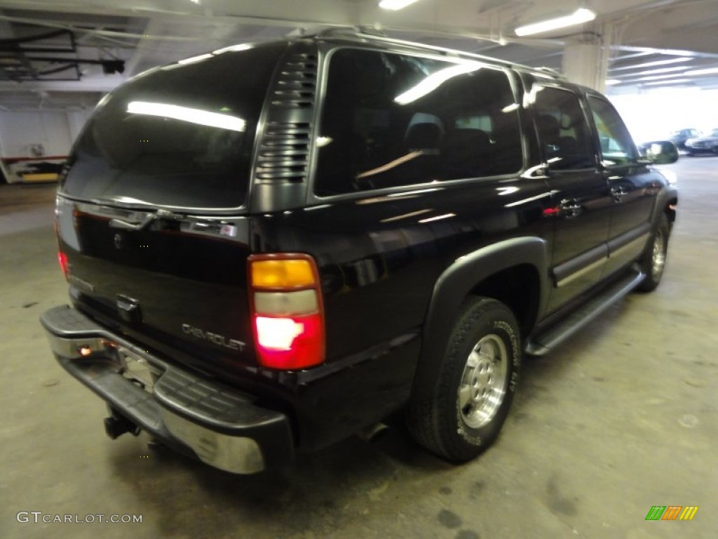 2002 Suburban 1500 LT 4x4 - Onyx Black / Tan photo #8