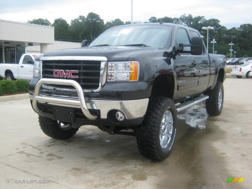 2010 Sierra 2500HD SLE Crew Cab 4x4 - Carbon Black Metallic / Ebony photo #1