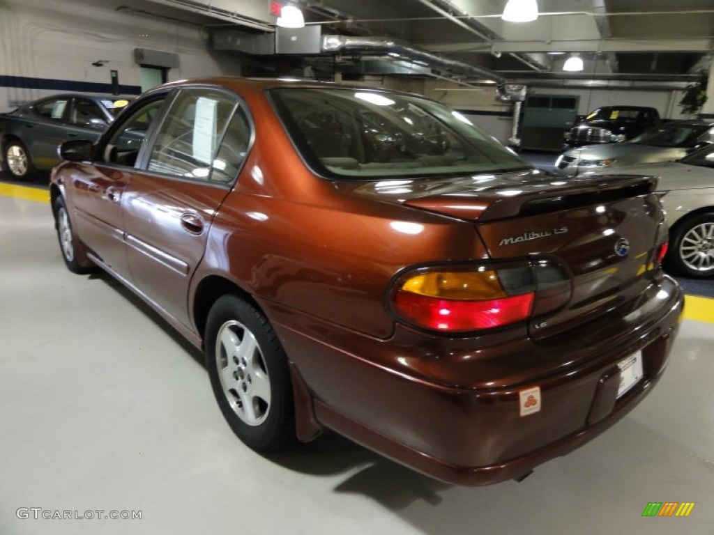 2002 Malibu LS Sedan - Redfire Metallic / Neutral photo #9