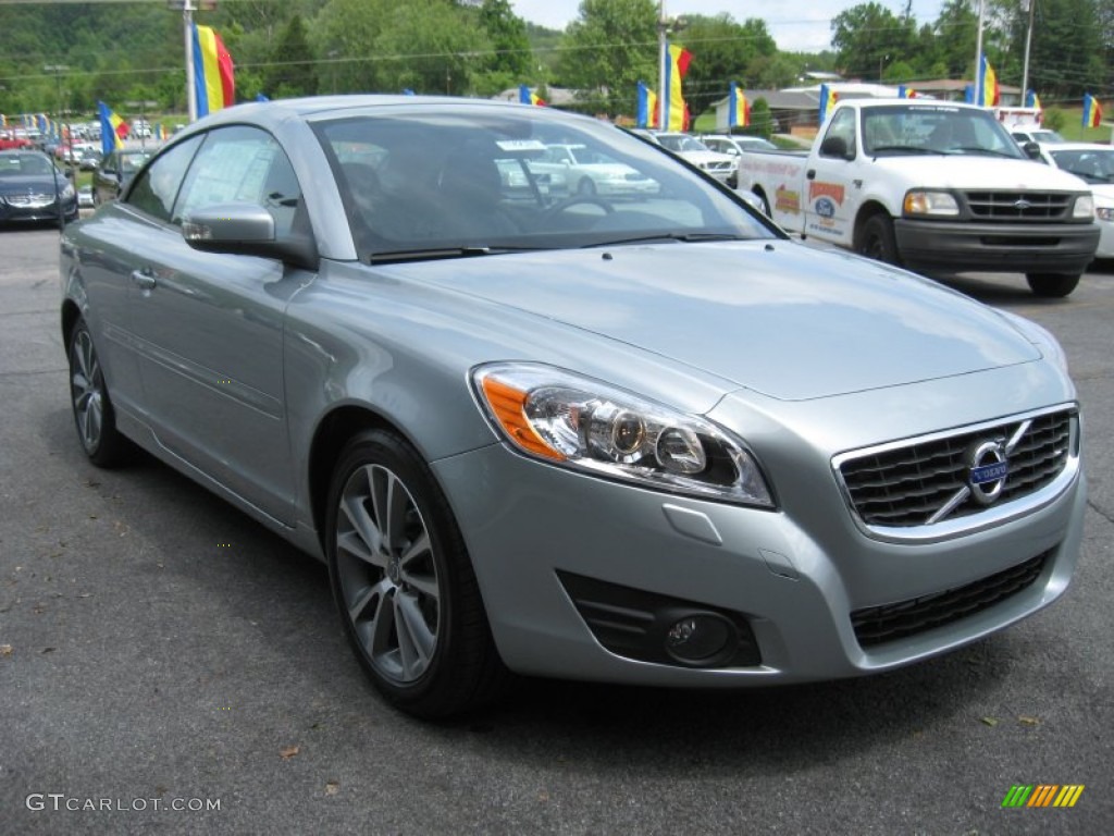 2011 C70 T5 - Electric Silver Metallic / Soverign Hide Off Black Leather/Off Black photo #4