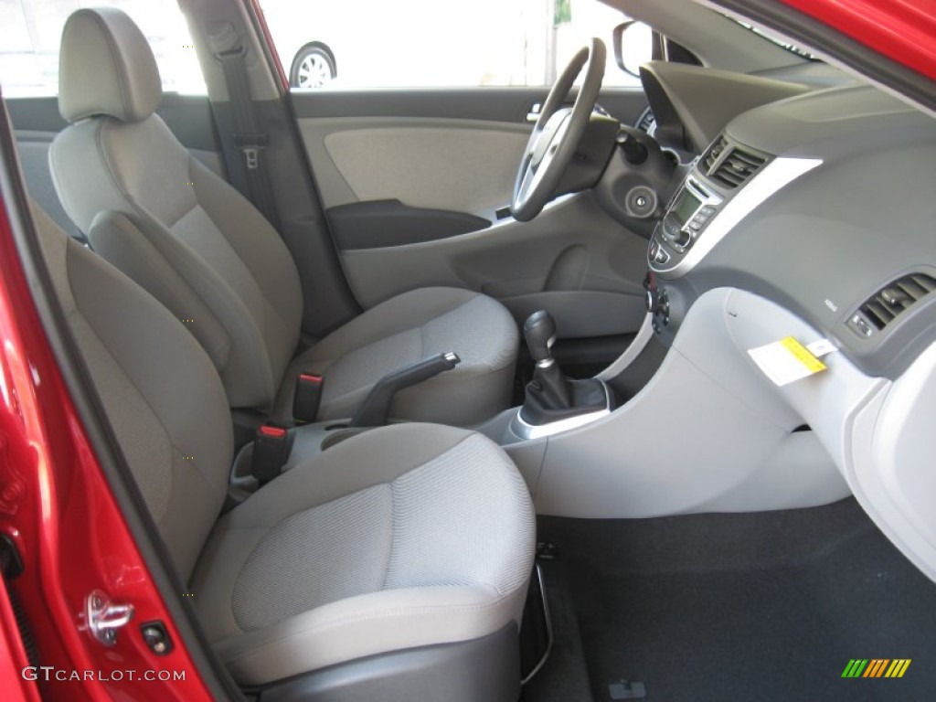 Gray Interior 2012 Hyundai Accent GLS 4 Door Photo #50841540