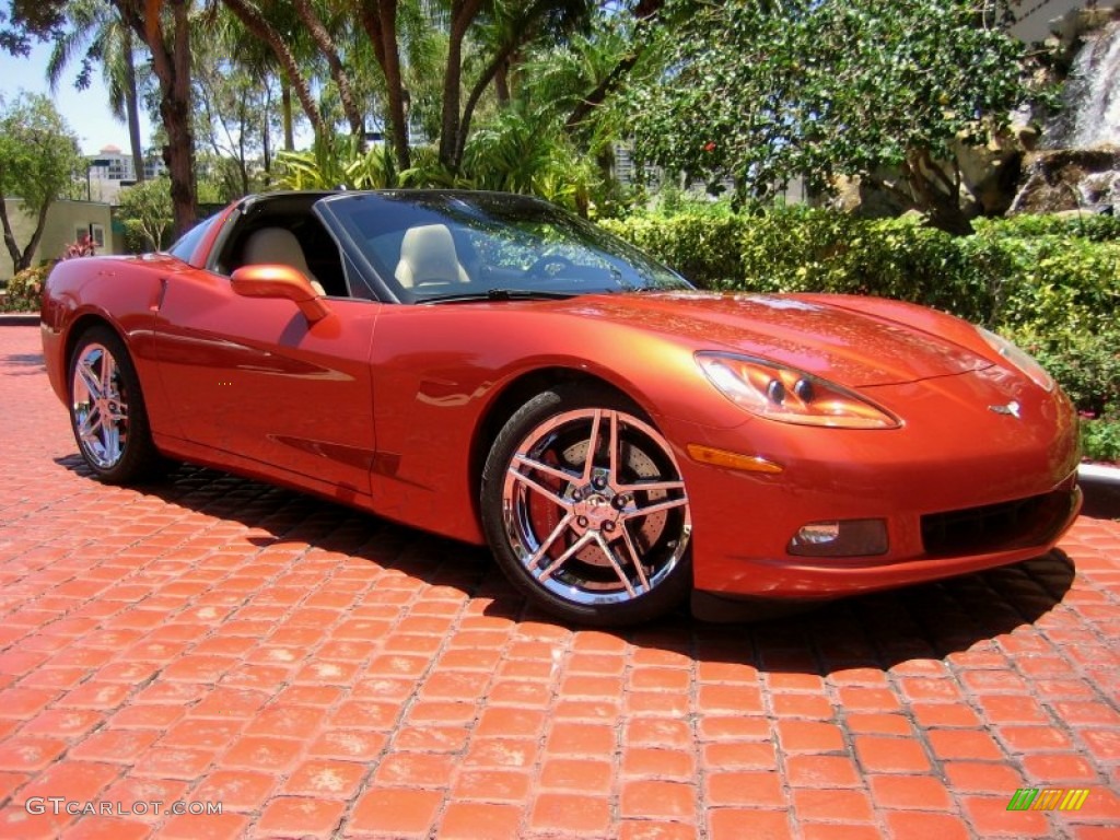 2005 Corvette Coupe - Daytona Sunset Orange Metallic / Cashmere photo #1