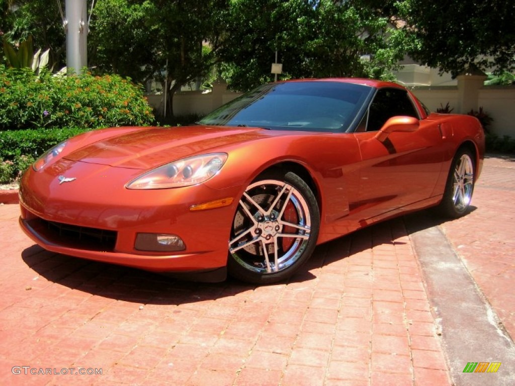 Daytona Sunset Orange Metallic 2005 Chevrolet Corvette Coupe Exterior Photo #50841885