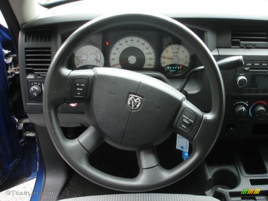 2011 Dodge Dakota Big Horn Crew Cab 4x4 Dark Slate Gray/Medium Slate Gray Steering Wheel Photo #50842608