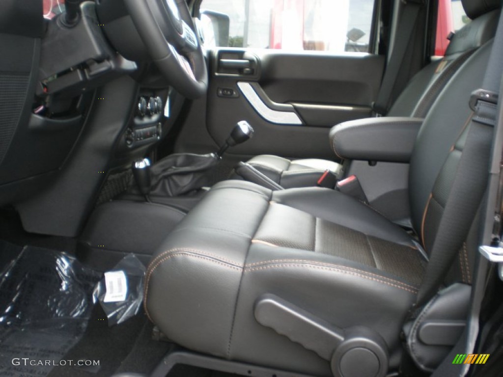 Black/Dark Olive Interior 2011 Jeep Wrangler Unlimited Sahara 70th Anniversary 4x4 Photo #50844513