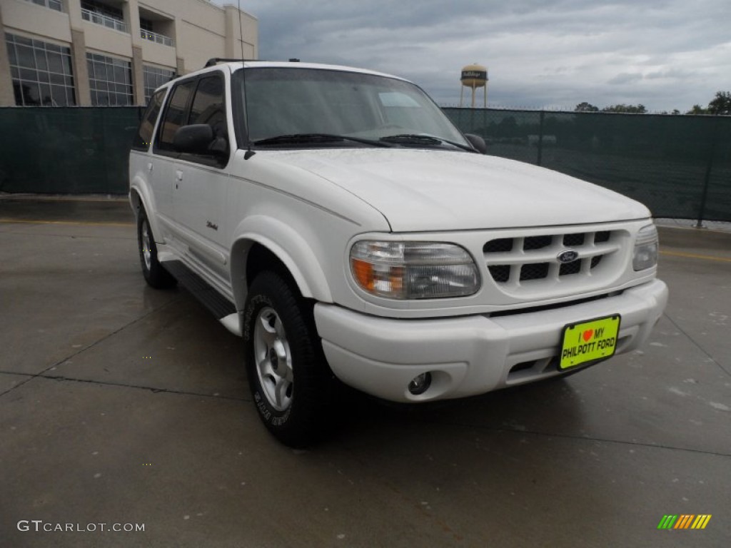 2001 Explorer Limited - White Pearl Tri-Coat / Medium Prairie Tan photo #1