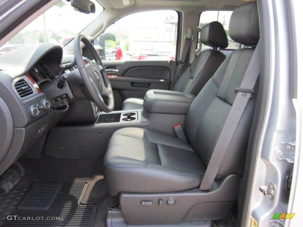 Ebony Interior 2011 GMC Sierra 2500HD SLT Crew Cab 4x4 Photo #50845263