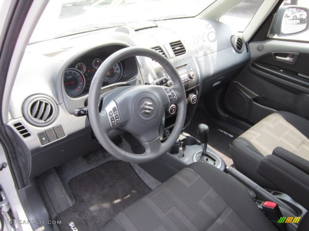Black Interior 2010 Suzuki SX4 Crossover Technology Photo #50847168