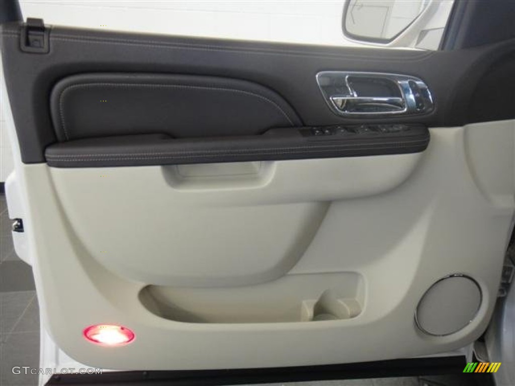 2011 Cadillac Escalade Platinum AWD Cocoa/Light Linen Tehama Leather Door Panel Photo #50847431