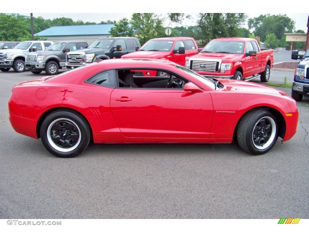 2011 Camaro LS Coupe - Victory Red / Black photo #4