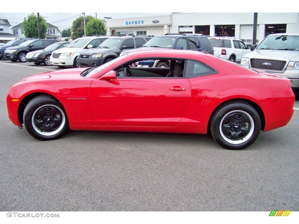 2011 Camaro LS Coupe - Victory Red / Black photo #8