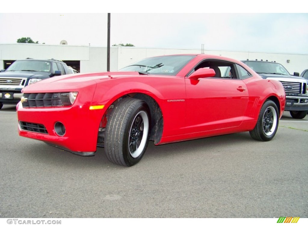 2011 Camaro LS Coupe - Victory Red / Black photo #22