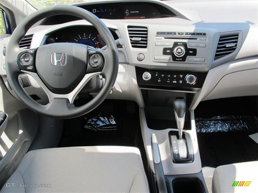 2012 Honda Civic LX Sedan Gray Dashboard Photo #50849121